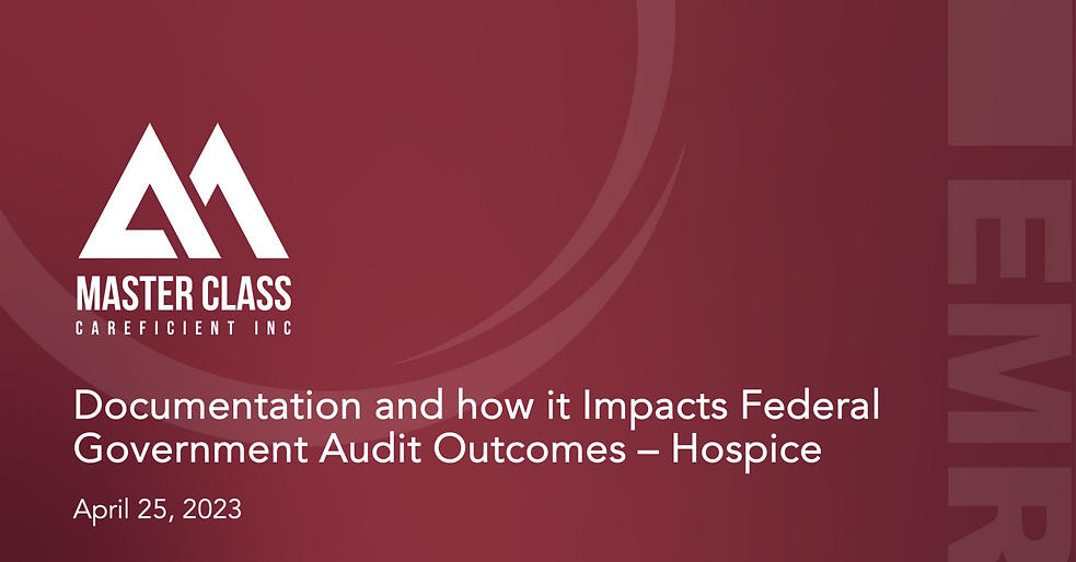 Documentation and how it Impacts Federal Government Audit Outcomes in Hospice