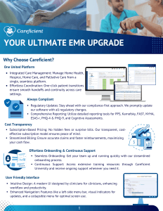 Careficient Ultimate EMR Upgrade for Home Health and Hospice