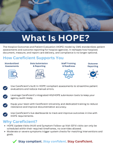 HOPE Assessment model features sheet